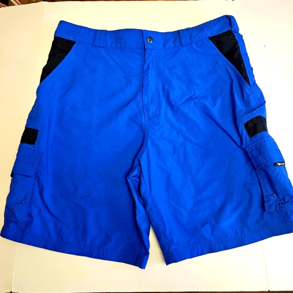 Mojo Sz 36” Blue Nylon Beach Swimming Surfing Board Shorts